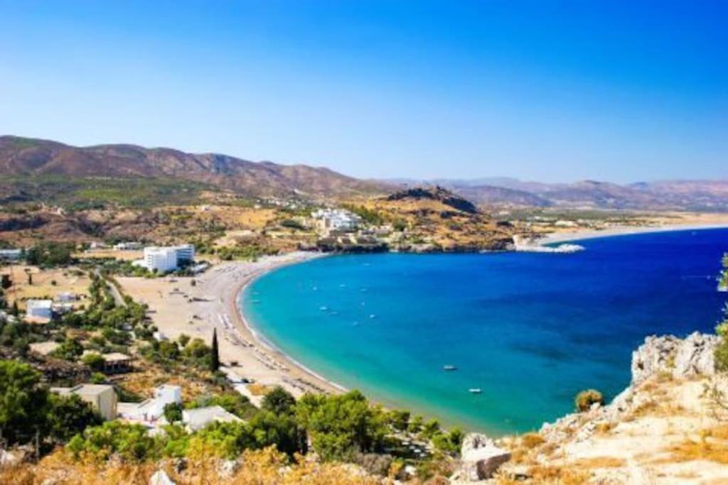 Aleyna House Lindos Area Villa Bagian luar foto