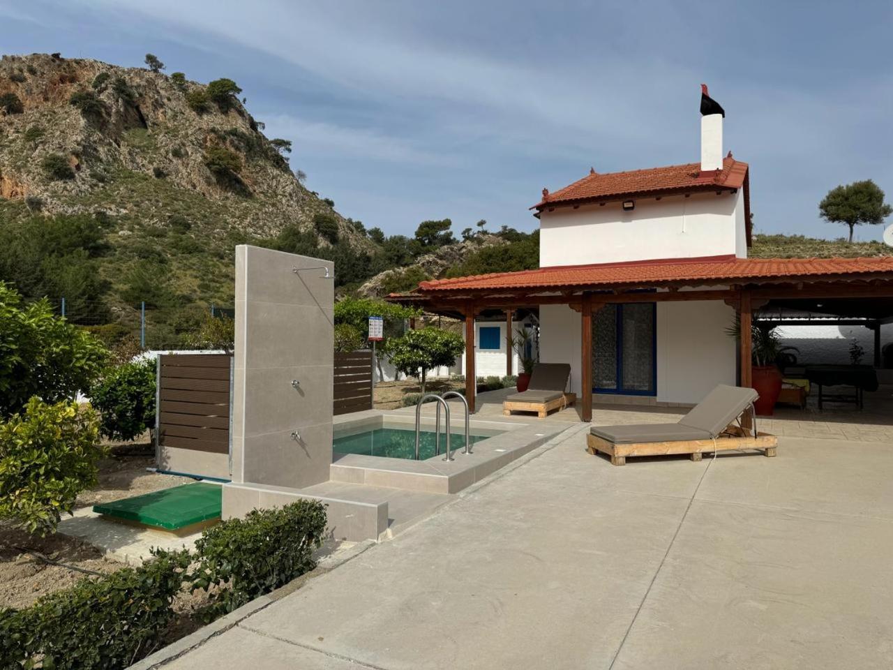 Aleyna House Lindos Area Villa Bagian luar foto